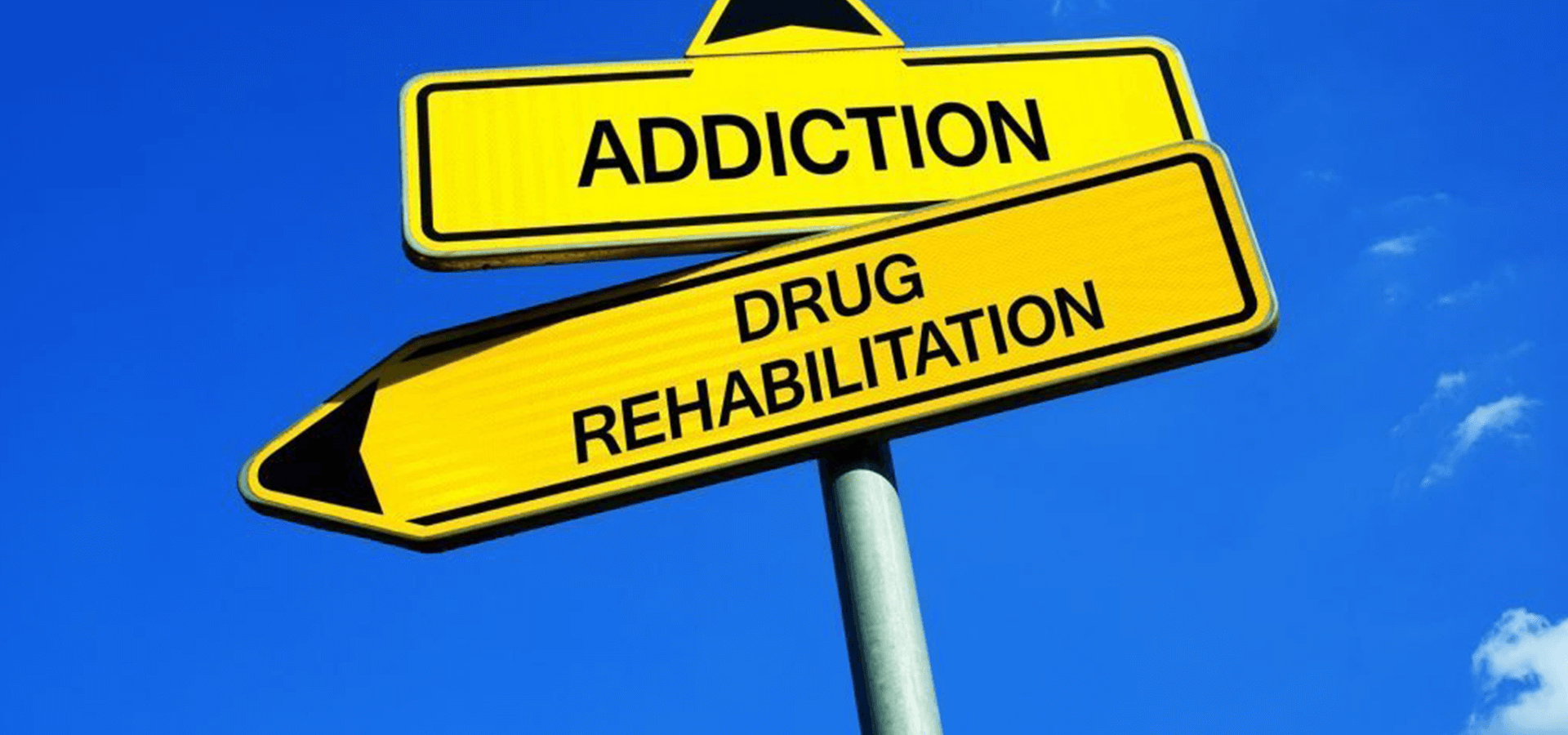 road sings Addiction Drug Rehabilitation