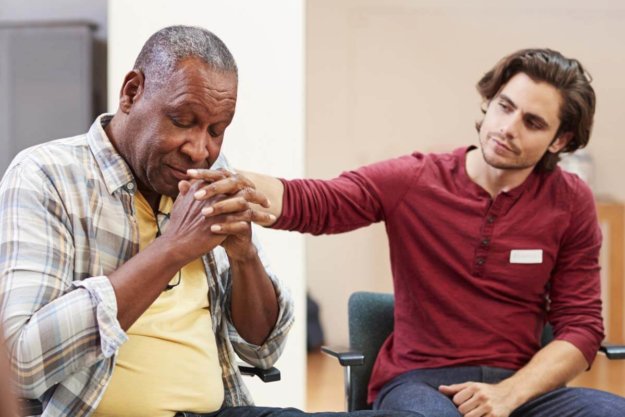 men discussing what is gender specific treatment