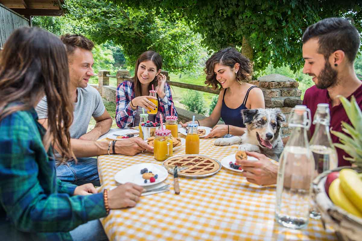 Family avoiding addiction triggers