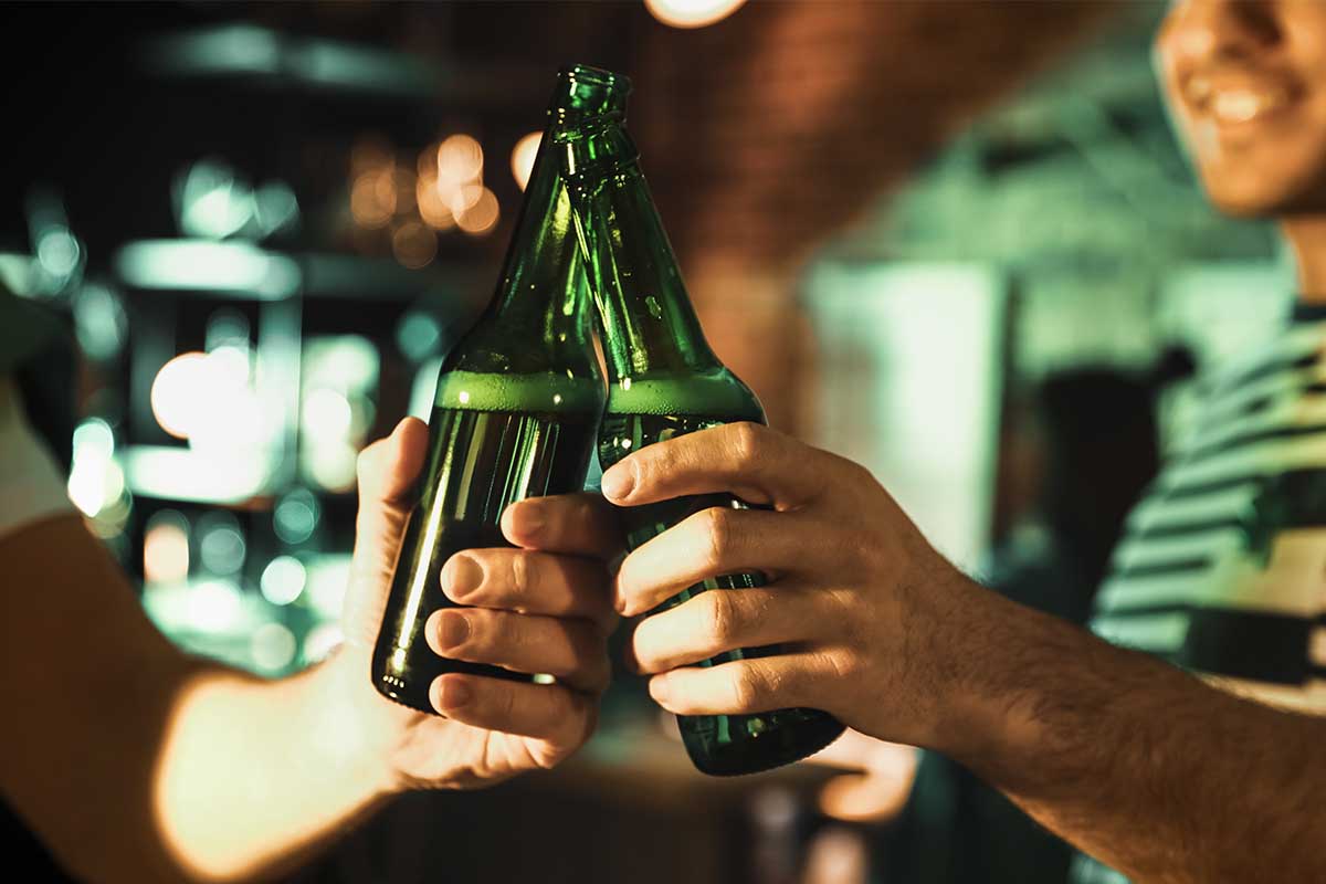 people binge drink at a bar on st patricks day