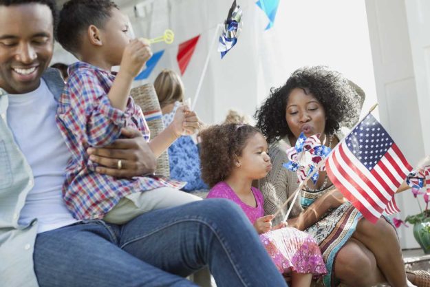 family enjoying a safe 4th of july