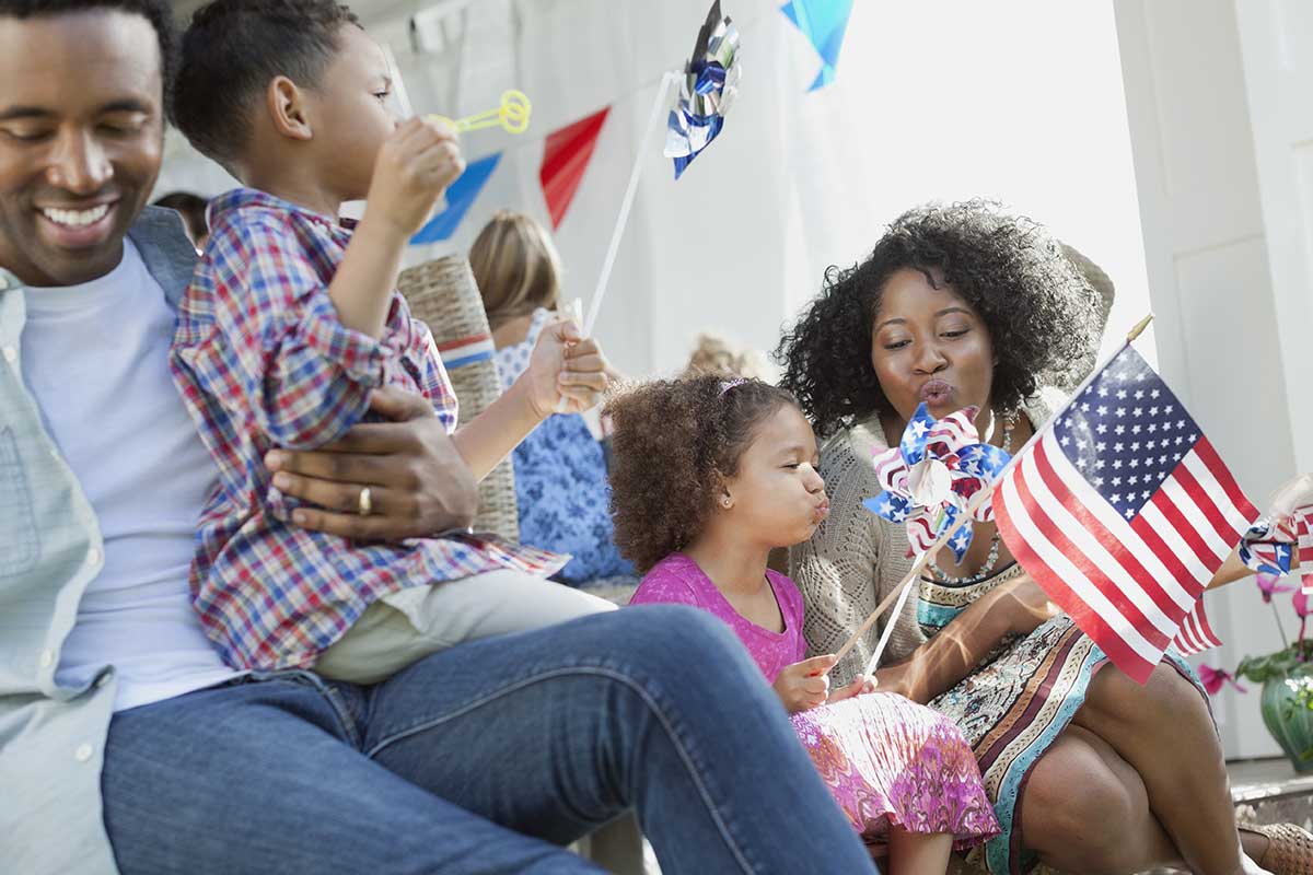 family enjoying a safe 4th of july