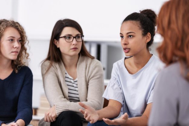 Utilizing a Women’s Rehab Center for Addiction Recovery women in therapy Utilizing a Women's Rehab Center for Addiction Recovery