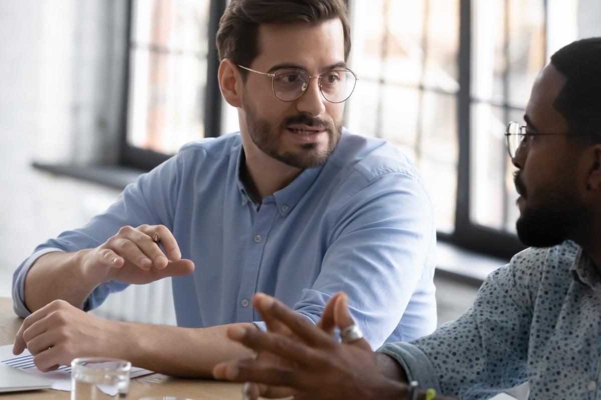 Two people talking about dialectical behavior therapy